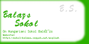 balazs sokol business card